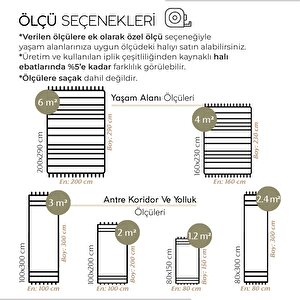Lara 5001 Hardal Salon Halısı Kaymaz Taban Koridor Halısı Kesme Yolluk Yatak Odası Halısı 200x290 cm