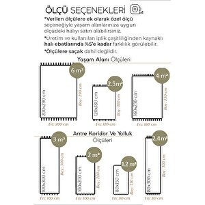 Londra Art 01 Hasır Dokulu Balkon Halısı İthal Sisal Halı Yolluk Bordürlü Mutfak Halısı 100x300 cm