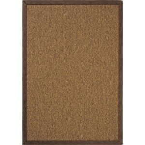 Dublin Art 02 Hasır Dokulu Balkon Halısı İthal Sisal Halı Yolluk Bordürlü Mutfak Halısı 80x250 cm