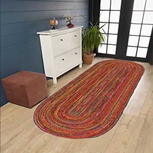 Dijital Baskı Halı, Jüt Halı, Bohem Halı, Oval Halı, Kaymaz Taban Halı, Yıkanabilir Halı,yolluk, 140x200 cm