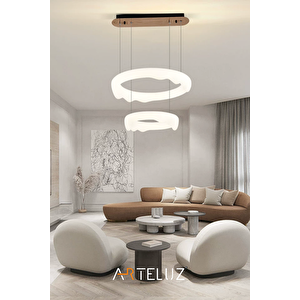 Luxury Pinterest Model Modern Sarkit Çi̇ft Katli Avi̇ze (50+35 Cm)