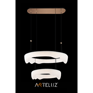 Arteluz Luxury Pinterest Model Modern Sarkit Çi̇ft Katli Avi̇ze (50+35 Cm)