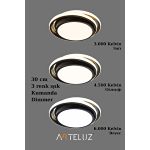 Arteluz Yuvarlak Döngü Model Modern Plafonyer Avi̇ze (30 Cm)