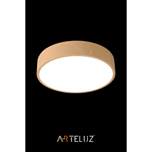 Arteluz Ahşap Görünümlü Modern Metal Plafonyer Avi̇ze (30 Cm)