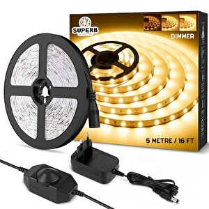 Şerit Led Gün Işığı Dimmer Anahtarlı 5 Metre Mutfak Tezgah Tv Ünitesi Çalışma Masası Mobilya Sb6501
