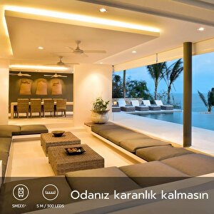 Şerit Led Gün Işığı Dimmer Anahtarlı 5 Metre Mutfak Tezgah Tv Ünitesi Çalışma Masası Mobilya Sb6501