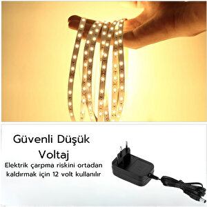 Şerit Led Gün Işığı Dimmer Anahtarlı 5 Metre Mutfak Tezgah Tv Ünitesi Çalışma Masası Mobilya Sb6501