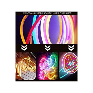 Sb-6503 Neon Led Şerit Seti 2.5 Metre Mavi Işık Butonlu Ve Adaptör