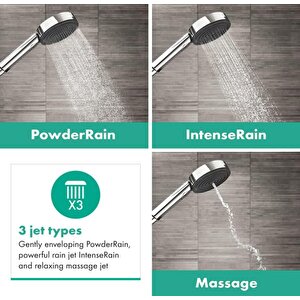 Hansgrohe Pulsify 3jet El Duşu Krom 24110000