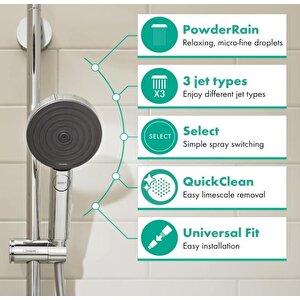 Hansgrohe Pulsify 3jet El Duşu Krom 24110000