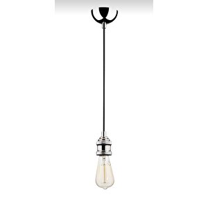Rys Retro Dekoratif Krom Metal Modern Tekli Sarkıt Avize