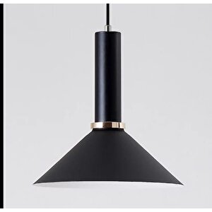 Dylight Retro Metal Siyah Dekoratif Rustik Kafe Mutfak Sarkıt Avize Çap 30 Cm