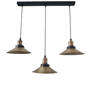 Rys Retro Eskitme Kaplama 3 Lü Masa Üstü Sıralı Dekoratif Rustik Sarkıt Avize Çap 60 Cm