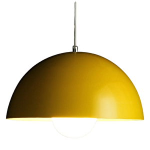 Rys Metal Retro Sarı Dekoratif Tekli Sarkıt Avize Çap:40 Cm