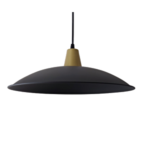 Retro Metal Sarkıt Avize Rustik Tekli Sarkıt Siyah Gold Askılı Çap:30 Cm