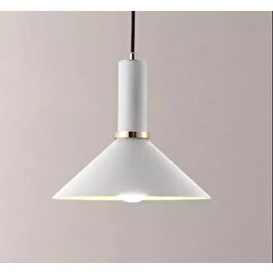 Dylight Retro Metal Beyaz Dekoratif Rustik Kafe Mutfak Sarkıt Avize Çap 30 Cm