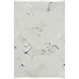 Lara 5002 Mavi Kaymaz Halı Antre Hol Koridor Halısı İnce Halı Kesme Yolluk Salon Halısı 120x180 cm