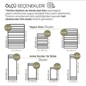 Lara 5003 Kahverengi Halı Kaymaz Halı Antre Hol Koridor Halısı Kesme Yolluk Salon Halısı 160x230 cm