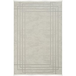 Lara 5003 Krem Halı İnce Salon Halısı Kesme Halı Yatak Odası Halısı Kaymaz Koridor Halısı 120x180 cm