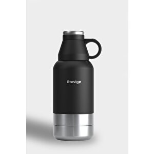 4 Multi-cup Çelik Termos 900 Ml Black St-211