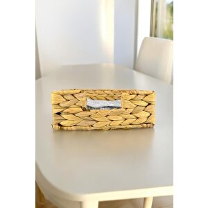 Hasır Masa Üstü Kare Yatay Peçetelik 19 Cm Kahverengi – I/2 C1-1-289