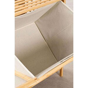 Digithome Bambu Xl Kirli Sepetli 2 Raflı Çok Amaçlı Banyo Düzenleyici Çamaşır Sepeti Organizer Db-0004