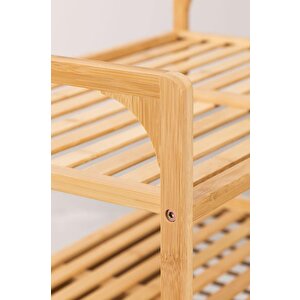 Digithome Bambu Xl Kirli Sepetli 2 Raflı Çok Amaçlı Banyo Düzenleyici Çamaşır Sepeti Organizer Db-0004