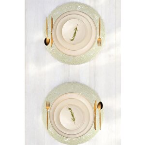 Acar 6’lı Amerikan Servisi Supla Yuvarlak Krem 38 Cm – Acr-279 C320.033