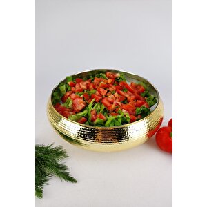 California Cam Salata Servis Kasesi Meyvelik Sunumluk 30 Cm Gold – Trm-0115 C320.049