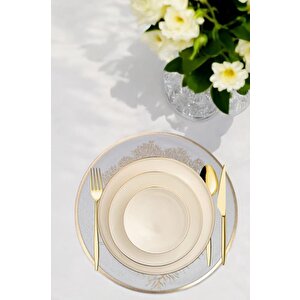 Acar 6’lı Amerikan Servisi Supla Yuvarlak Gold 38 Cm – Acr-284 C320.033