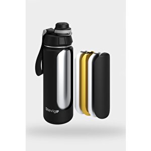 Stevig 1 Hand Leak-proof Sızdırmaz Çelik Termos 500 Ml Black St-207