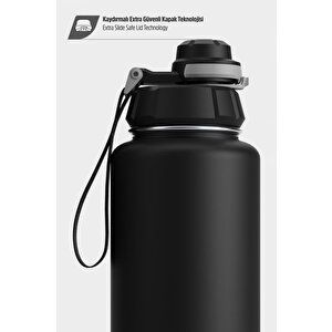 Stevig 1 Hand Leak-proof Sızdırmaz Çelik Termos 1000 Ml Black St-210