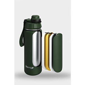 Stevig 1 Hand Leak-proof Sızdırmaz Çelik Termos 500 Ml Green St-208