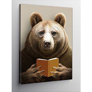 Kanvas Tablo Kitap Okuyan Ayı