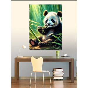 Kanvas Tablo Bambu Yem Panda 70x100 cm