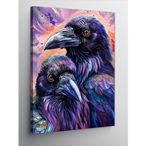 Kanvas Tablo Sevimli Kargalar 100x140 cm