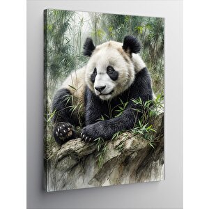 Kanvas Tablo Ormandaki Panda 100x140 cm