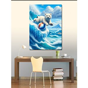 Kanvas Tablo Kutup Ayısı Ve Top 70x100 cm