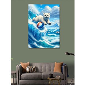 Kanvas Tablo Kutup Ayısı Ve Top 70x100 cm