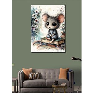 Kanvas Tablo Kitaplar Ve Fare 70x100 cm