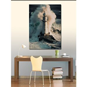 Kanvas Tablo Deniz Feneri Ve Dalgalar