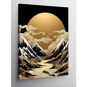 Kanvas Tablo Dağlar Ve Dolunay 70x100 cm
