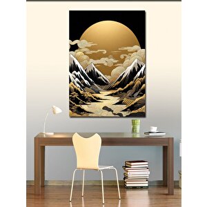 Kanvas Tablo Dağlar Ve Dolunay 70x100 cm