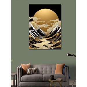 Kanvas Tablo Dağlar Ve Dolunay 70x100 cm