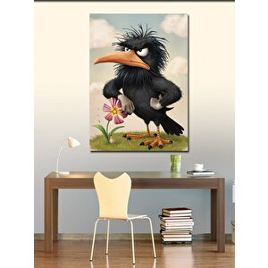 Kanvas Tablo Sinirli Karatavuk Kuşu 70x100 cm
