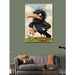Kanvas Tablo Sinirli Karatavuk Kuşu 70x100 cm