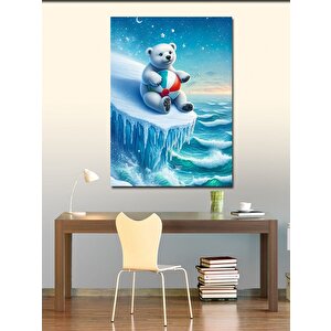 Kanvas Tablo Deniz Topu Ve Kutup Ayısı 100x140 cm