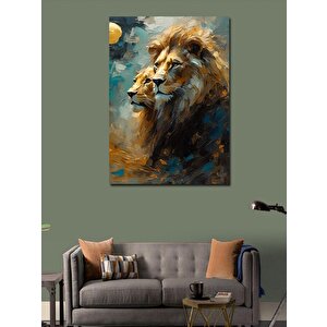 Kanvas Tablo Erkek Ve Dişi Aslan 70x100 cm