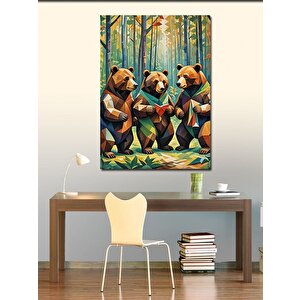 Kanvas Tablo Sevimli Ayılar 100x140 cm