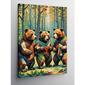 Kanvas Tablo Sevimli Ayılar 70x100 cm